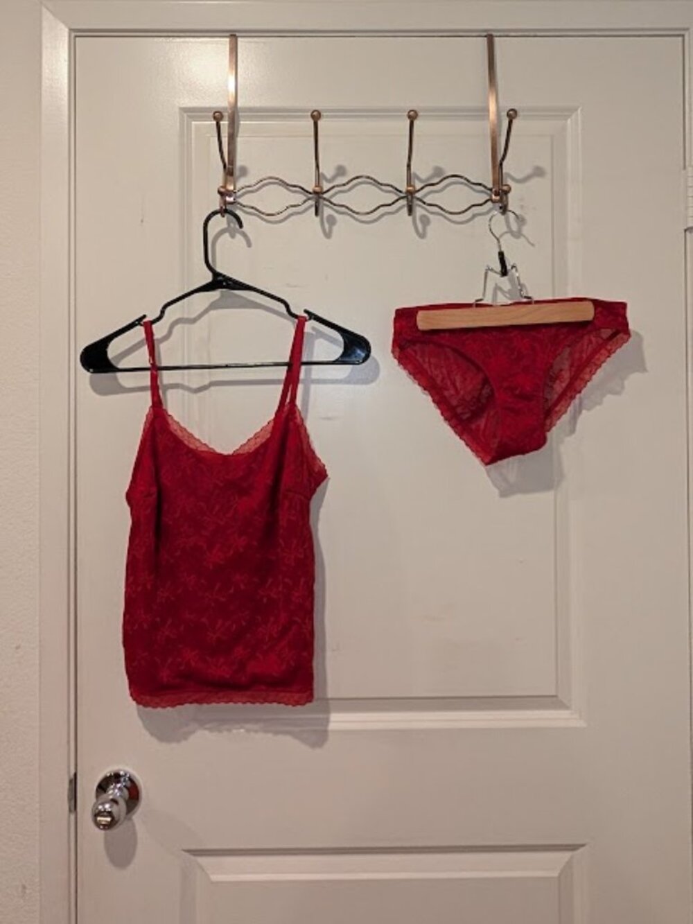 Jessica Simpson Red Bow Night Set Tank and Underwear